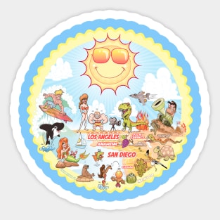 California Beach Paradise Sticker